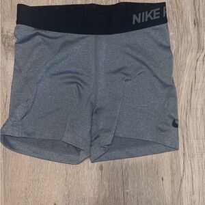Nike Women's Black and Gray Athletic Shorts